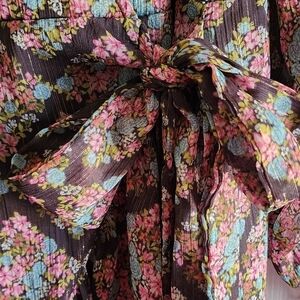 LC Lauren Conrad Midi Wrap Dress Romantic Floral Cottagecore Boho Ethereal Sz XL